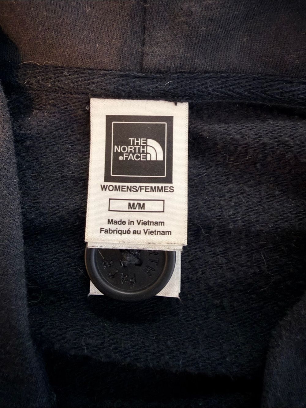 The North Face Button Front Hoodie Sweatshirt Medium Faded Black - Picture 6 of 7